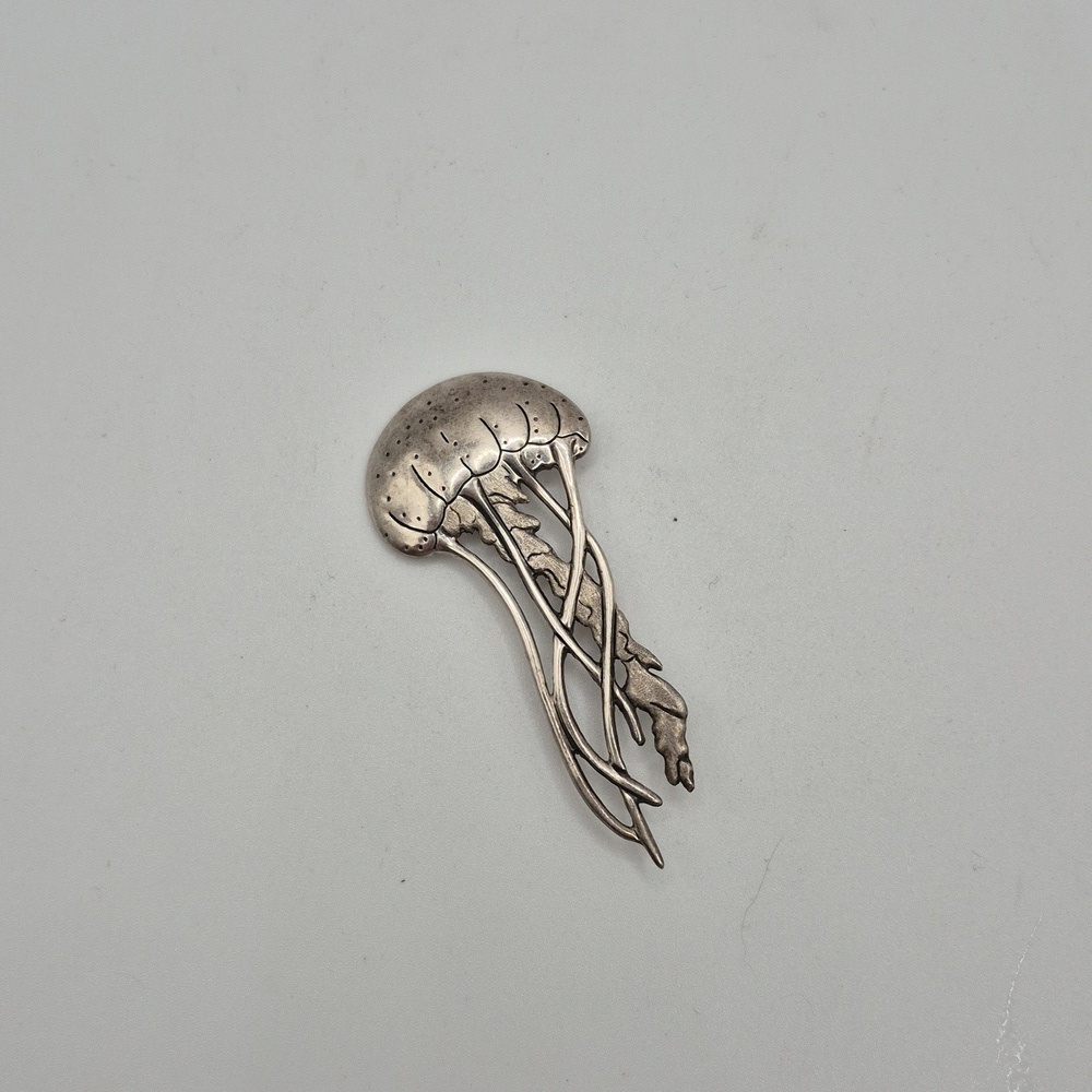 Sterling Silver Jellyfish Brooch Pin